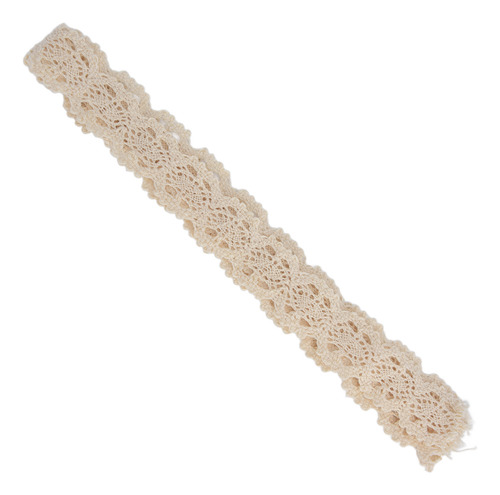 Fita De Renda Bordada, Algodão, Bege, Rede De 3 Cm De Largur