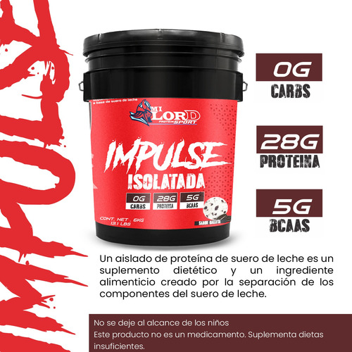 Proteína Whey Hs Hidrolizada Isolate My Lord 6 Kg Sabores Galleta