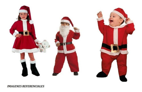 Imagen 3 de 5 de Disfraz Papa Noel Mama Noela Niños Niñas Super Heroes Otros