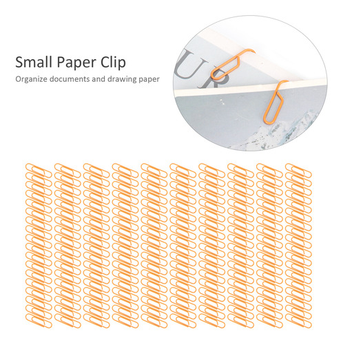 Pinza Para Sujetapapeles De 3 Cajas, Color Naranja, Pequeña