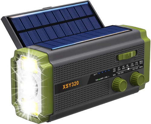 Radio Solar Con Paneles Solares Plegables De 1,3 W, Rad...