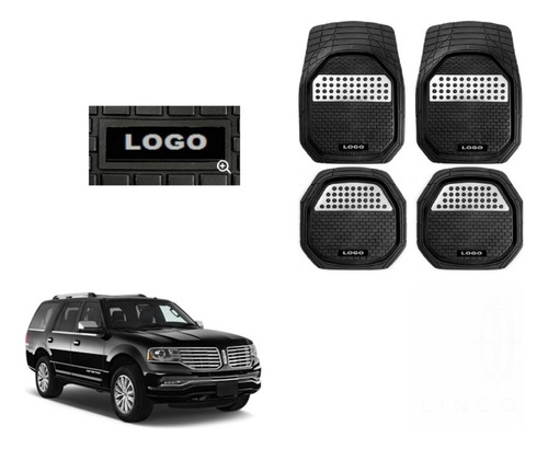 Tapetes 4pz Charola 3d Logo Lincoln Navigator 2015 2016 2017