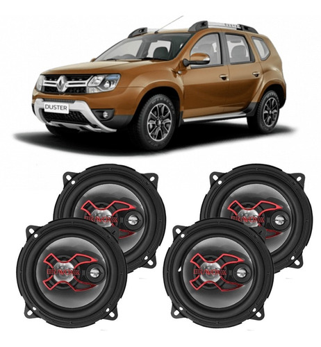 Auto Falante Renault Duster 2015 A 2018 Bravox 200w 4 Portas