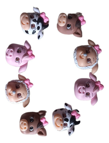 10 Apliques Carinha Fazendinha Biscuit