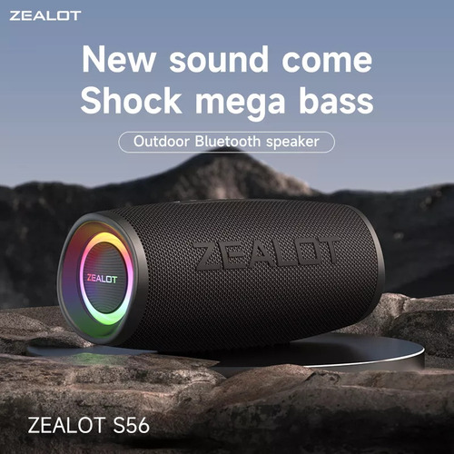 - Bocina Bluetooth Portátil Zealot S56 40w Ip67 Batería