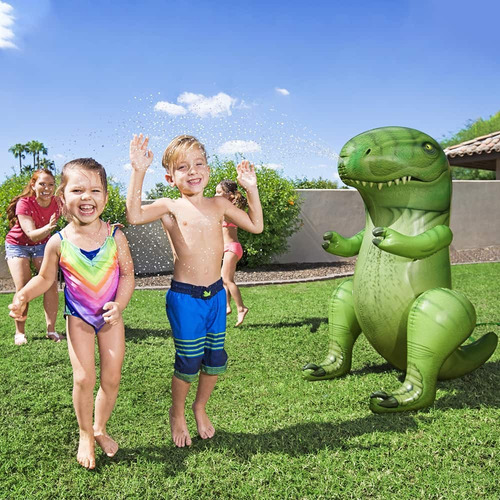 Boya inflable con forma de dinosaurio para salpicar agua, color verde, de Bestway