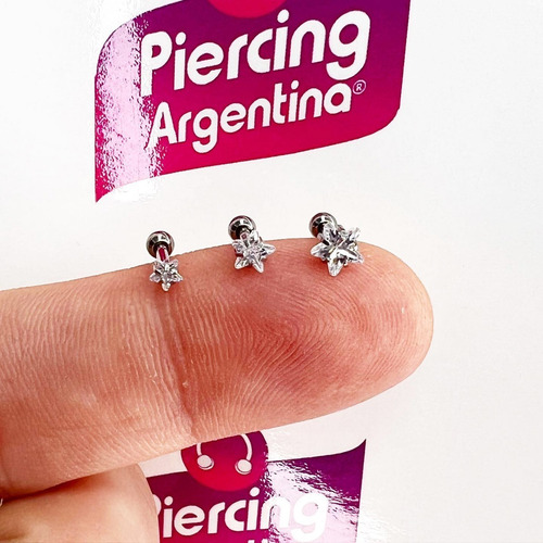 Imagen 2 de 6 de Piercings Escalas De Estrellas Titanio Piercing Argentina ®