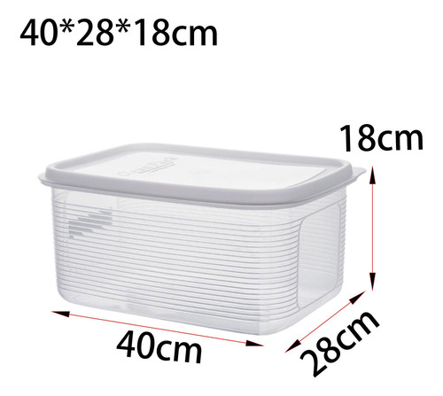 Caja Hermética Para Pizza, Recipiente De 15,5 L Grande