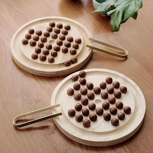 Juego De Mesa Solitario Peg, Juego De Madera Grande