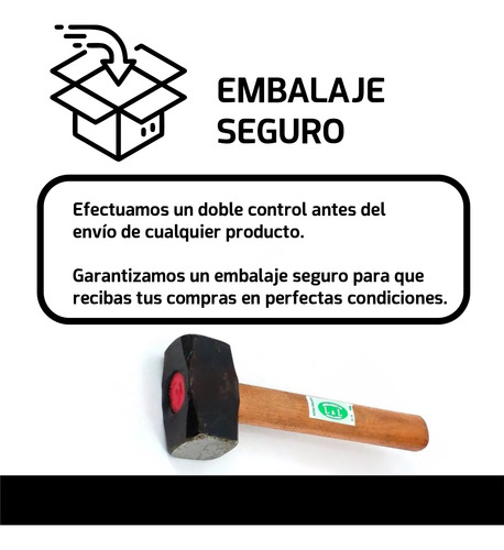 Maza De Albañil Martillo 1kg 1 1/2kg 2kg Con Cabo De Madera