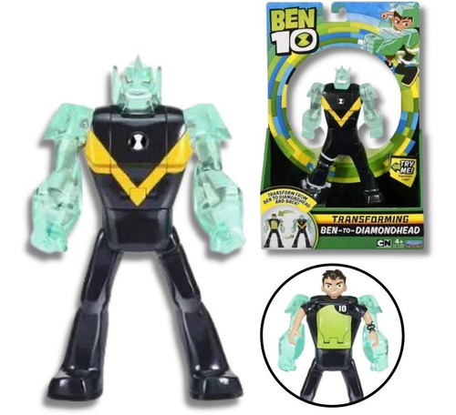 Ben 10 - Boneco Transformável 18cm - Ben Em Diamante - Sunny