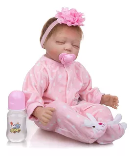 Muñeca Bebé Reborn Muñeca Para Dormir De Tela Suave 55cm