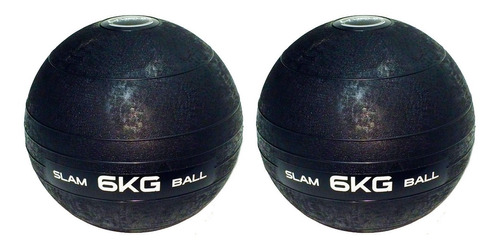 Kit Medicine Ball Bola Slam Peso Crossfit 2 Bolas De 6kg