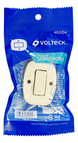 2 Pzs Interruptor Sobreponer Sencillo Volteck 125v 60hz 4a