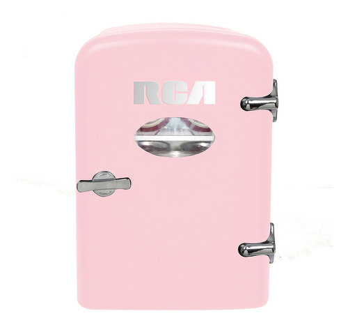 Mini Refrigerador Rosa Compacto Y Portátil De La Marca Rca