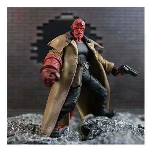 Boneco Action Figure Hellboy 18cm Duas Mãos- Pronta Entrega