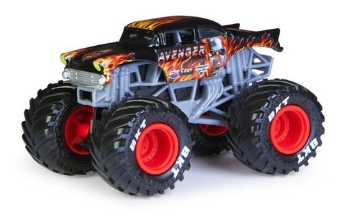 Carro  De Metal Tracto Monster Jam 1/64 Avenger Fire 