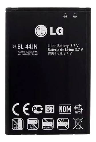 Bateria Pila LG L3 L5 E425 E405 E610 E612 Bl44jn Original