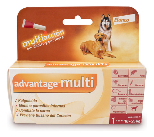 Advantage Multi®  Antipulgas Y Parásitos Perros 10 A 25 Kg