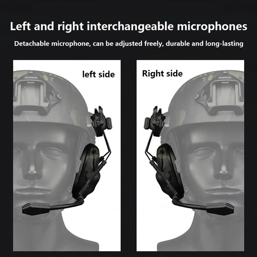 Auriculares Radio Ptt Con Microfono Casco Táctico Militar