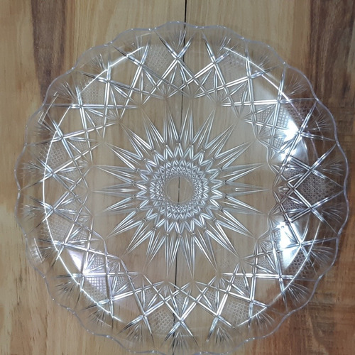 Plato Plástico Desechable Cristal Transparente 30 Cm Bmg