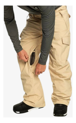 Pantalón Nieve Hombre Quiksilver Porter Ski Snowboard Camel