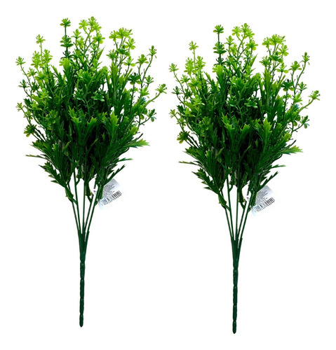 2 Buquê Folhas Verdes Broto Artificial Decoração Casamentos