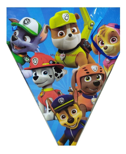 Paw Cachorros Patrulla Set 20 Banderines Para 8 Mts Decora