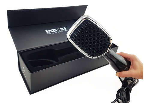 Cepillo Secadora Cabello 2 N 1 Negra Brushnblo Le Angelique Color Negro