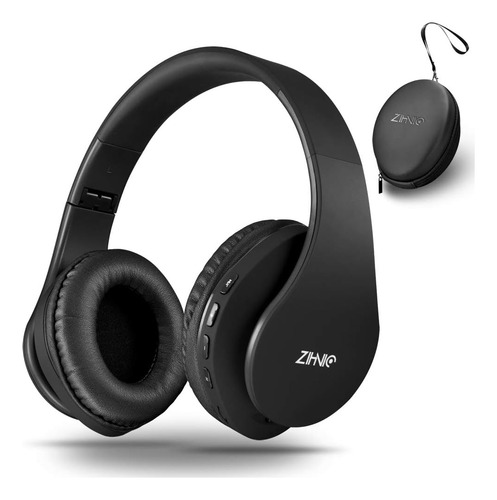 Audífono Zihnic Wh-816, Recargable, Over-ear, Bt, Negro