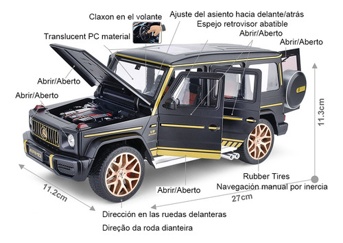 Mercedes Benz Amg G63 G-class Miniatura Metal Coche 1/18