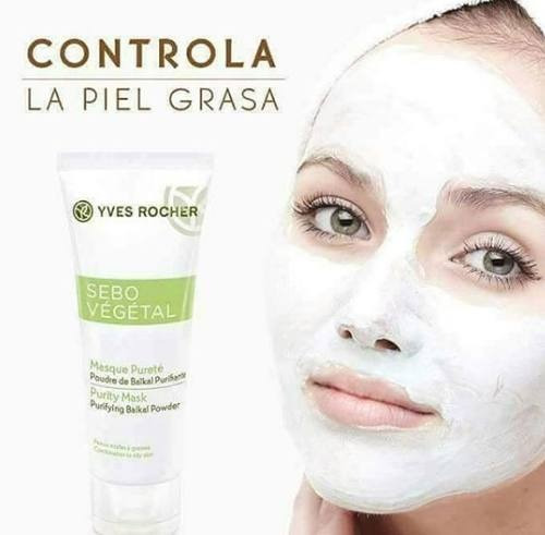 Mascarilla facial para piel Yves Rocher Sebo Vegetal Mascarilla Purificante y 75mL