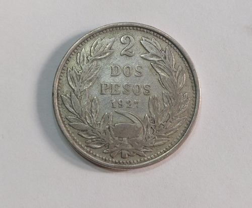 Moneda De 2 Pesos Año 1927 (Usado)