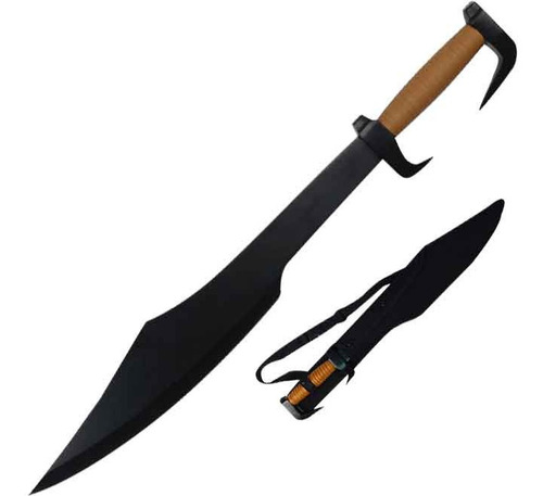 Espada Espartana Negra De 60 Cm Con Funda Negra