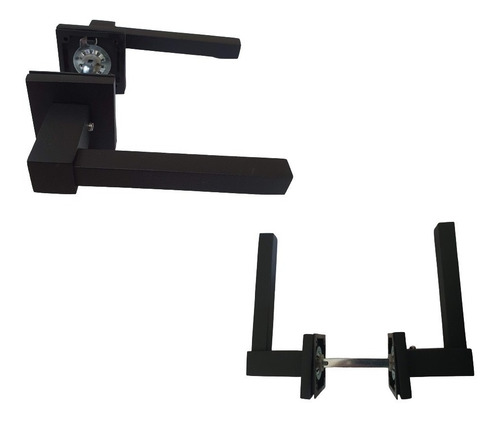 Imagen 1 de 6 de Manija Picaporte Doble Balancin Bronce Negro Ray Terra 18001