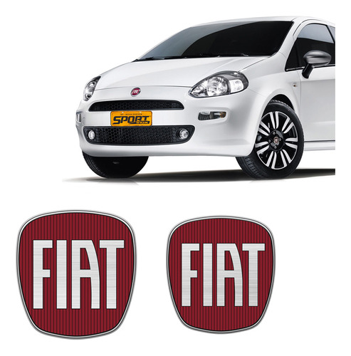 Adesivos Para Fiat Punto 2007/2017 Emblema Vermelho Genérico