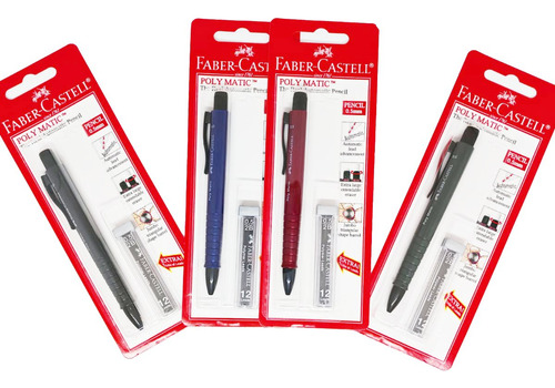 Portaminas Poly Matic Faber Castell 0.5mm + 12 Minas 2b