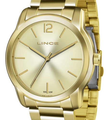 Relógio Lince Feminino Dourado Lrg4447l C2kx