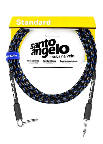 Imagem 1 de 5 de Cabo Santo Angelo Guitarra Violão Baixo P10 L 90° Tecido 3m