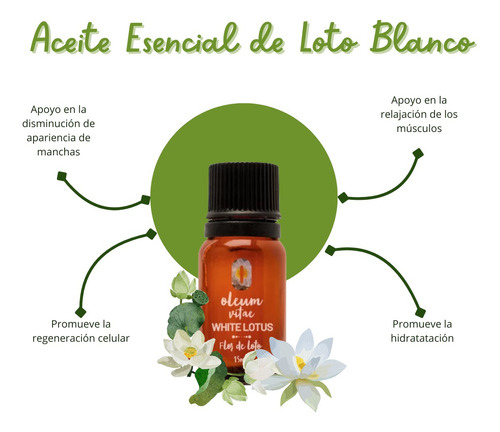Aceite Esencial Loto Blanco Oleum Vitae 100% Puro Y Orgánico