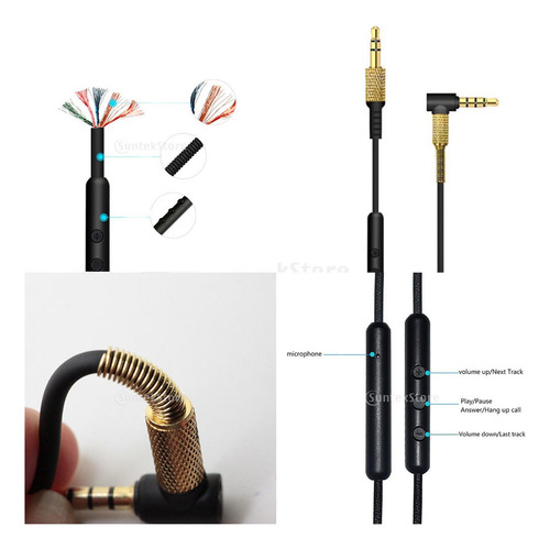 . Cable De Audio Para Marshall Major Ii Monitor De Audífonos
