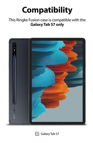 Imagen 4 de 7 de Funda Samsung Galaxy Tab S7 T875 Ringke Fusion Anti Impacto