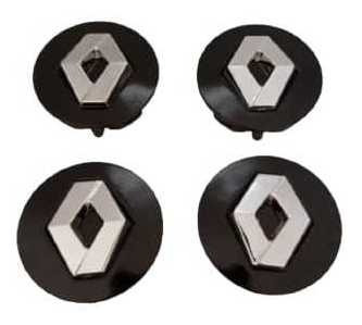 Kit X 4 Un.centro Llanta Duster-fluence-stepway Negro58 Mm