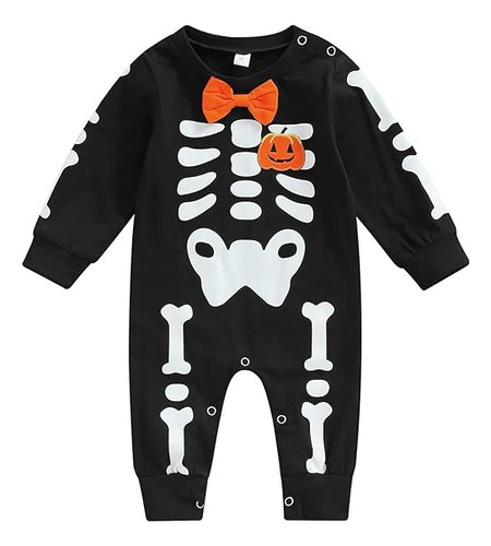 Ropa Halloween Para Bebes Y Niñas Disfraz Esqueleto Con Somb