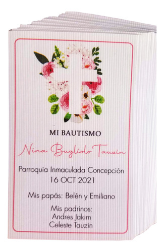 10 Estampitas Comunión Bautismo Tarjetas Estampas Invitacion