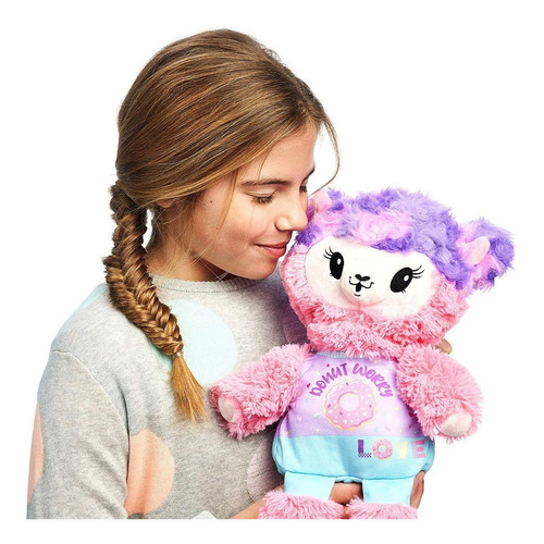 Peluche Llama Pikmi Pops Pajama Llamas, Con Antifaz Y Acces
