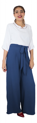 Pantalon Cargo Pata De Elefante Mujer Casual Comodo Fresco