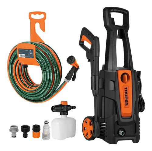 Combo Hidrolavadora 1800 Psi Manguera 10m Pistola De Riego