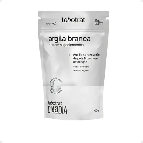 Argila Branca Esfoliante Nutre Corporal Facial Labotrat 100g