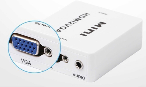Conversor Adaptador Vga A Hdmi 1080p Full Hd + Audio